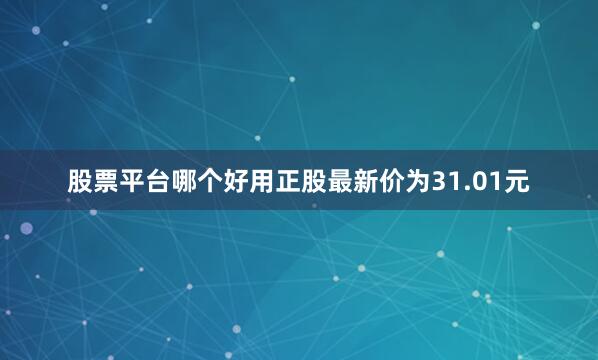 股票平台哪个好用正股最新价为31.01元